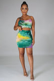 tie dye skirt set