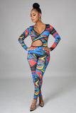 Swirl Element Jumpsuit - Melsmerized